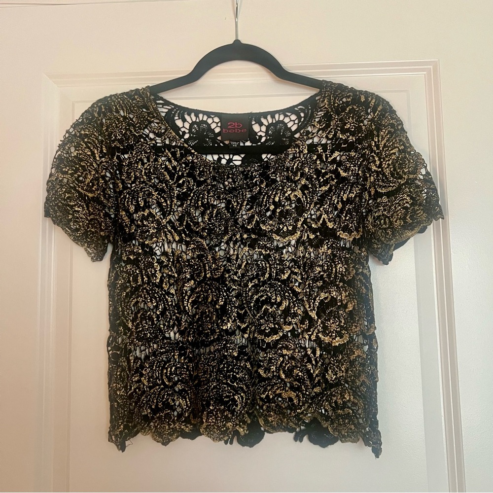 Bebe Sequin Top